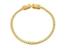 BVLGARI　ブルガリ　BBトゥボカスBL　ブレスレット　バングル　YG　イエローゴールド　ステンレス　オニキス　37.4g　2143100497962　【200】