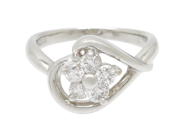 JEWELRY 貴金属・宝石 ダイヤモンド リング フラワー ハート 7号