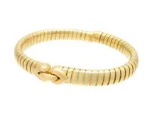 BVLGARI ブルガリ 　ドッピオクオーレBL　ブレスレット　バングル　YG　イエローゴールド　ステンレス　29.4g　2147100543629　【200】
