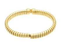 BVLGARI ブルガリ 　ドッピオクオーレBL　ブレスレット　バングル　YG　イエローゴールド　ステンレス　29.4g　2147100543629　【200】