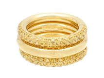 Pomellato　ポメラート　３連リング　YG　イエローゴールド　13号　25.4g　2143700202164　【200】