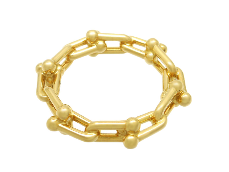 TIFFANY＆CO ティファニー ハードウェアマイクロリンクリング YG