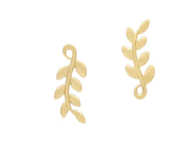 ティファニー オリーブリーフクライマーピアス Ꮶ18イエローゴールド  
