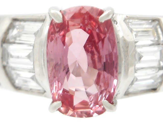 JEWELRY 貴金属・宝石 パパラチアサファイアリング ダイヤモンド JEWELRY 貴金属・宝石 パパラチアサファイアリング ダイヤモンド