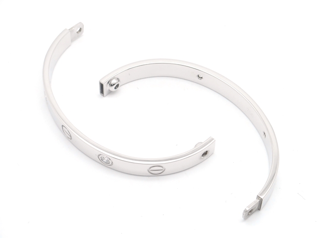 ラブブレス☆正規店購入カルティエ☆WGホワイトゴールドラブブレス#16