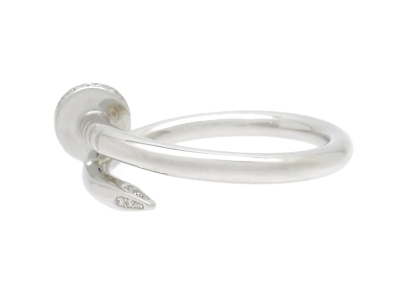 Cartier　カルティエ　ジュストアンクルリング　WG　ホワイトゴールド　ダイヤモンド　7.6g　56号　日本サイズ16号　B4092700　2147400271512　【200】