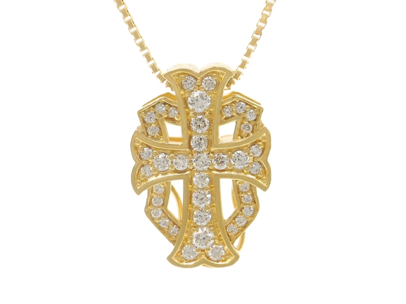 6.1g ファッション ゆきざき K18ダブルトップ ダイヤ ペンダントトップ