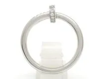Cartier　カルティエ　ジュストアンクルリング　WG　ホワイトゴールド　ダイヤモンド　7.6g　56号　日本サイズ16号　B4092700　2147400271512　【200】