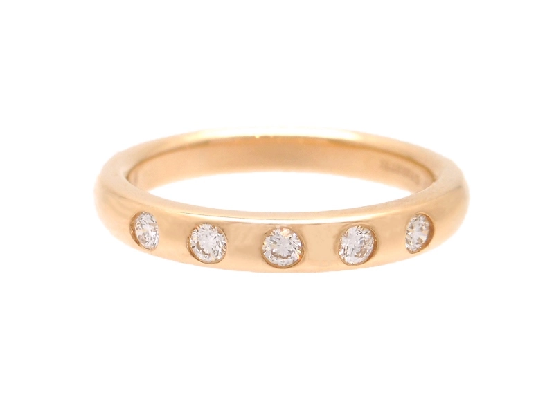 TIFFANY＆CO　ティファニー　貴金属･宝石　指輪　スタッキングバンドリング　D　ダイヤモンド　PG　ピンクゴールド　3.8g　8号　2120000308666　【200】