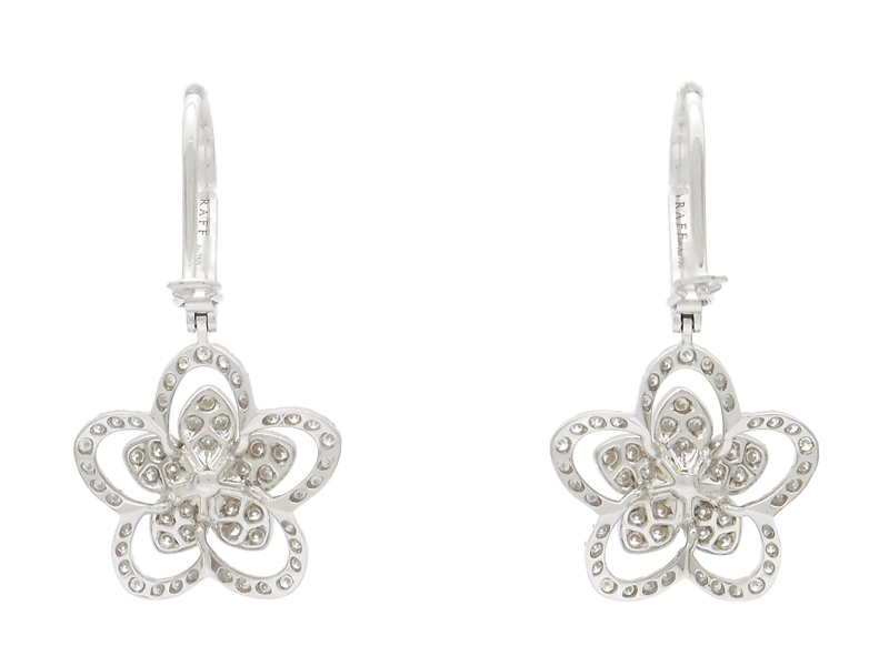 GRAFF　グラフ　ワイルドフラワーピアス　ホワイトゴールド　ダイヤモンド　1.09ct 　4.8g　RGE1668　2143200634137　【200】