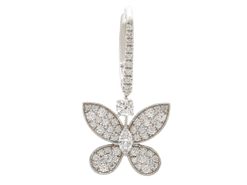 【最安値】GRAFF バタフライ パヴェ ピアス ミニ K18WG ダイヤモンド 最安値】GRAFF バタフライ パヴェ ピアス ミニ K18WG ダイヤモンド