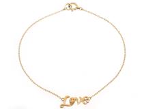 agete　アガット　ブレスレット　K10　ピンクゴールド　ダイヤモンド　1.1g　約16cm（2141100648032）【200】