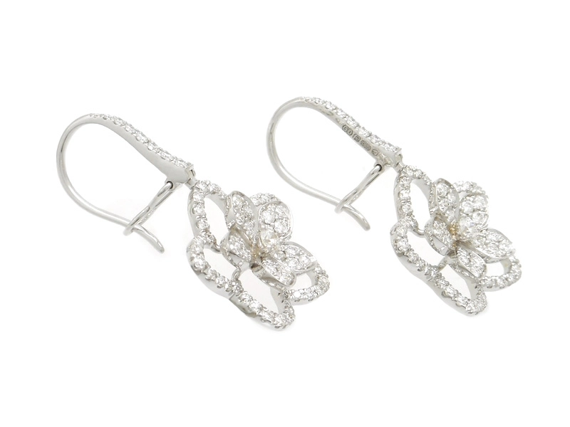 GRAFF　グラフ　ワイルドフラワーピアス　ホワイトゴールド　ダイヤモンド　1.09ct 　4.8g　RGE1668　2143200634137　【200】