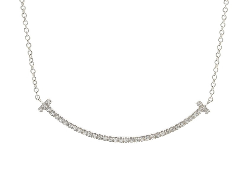 TIFFANY＆CO ティファニー Tスマイルスモール ネックレス WG