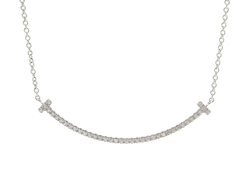 TIFFANY＆CO ティファニー Tスマイルスモール ネックレス WG