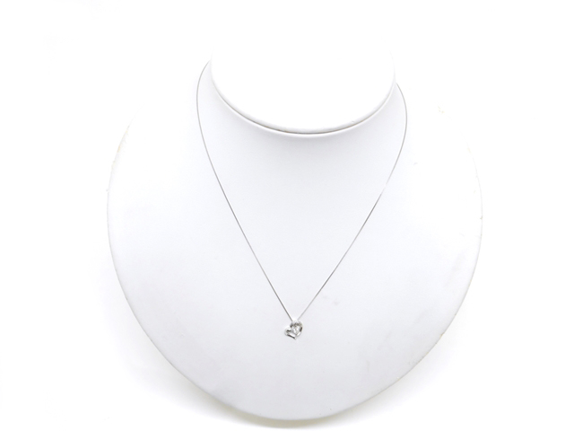 JEWELRY ジュエリー 貴金属・宝石 ダイヤモンド ネックレス ハート WG ホワイトゴールド 約1.5g 2141300417902 【200】  の購入なら「質」の大黒屋（公式）