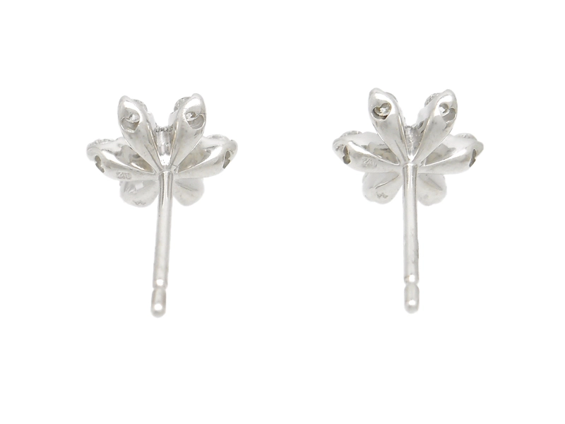 Ponte Vecchio ポンテヴェキオ ダイヤモンド ピアス K18WG ホワイトゴールド D0.12ct D0.12ct 2.2g 2143200554503 【200】