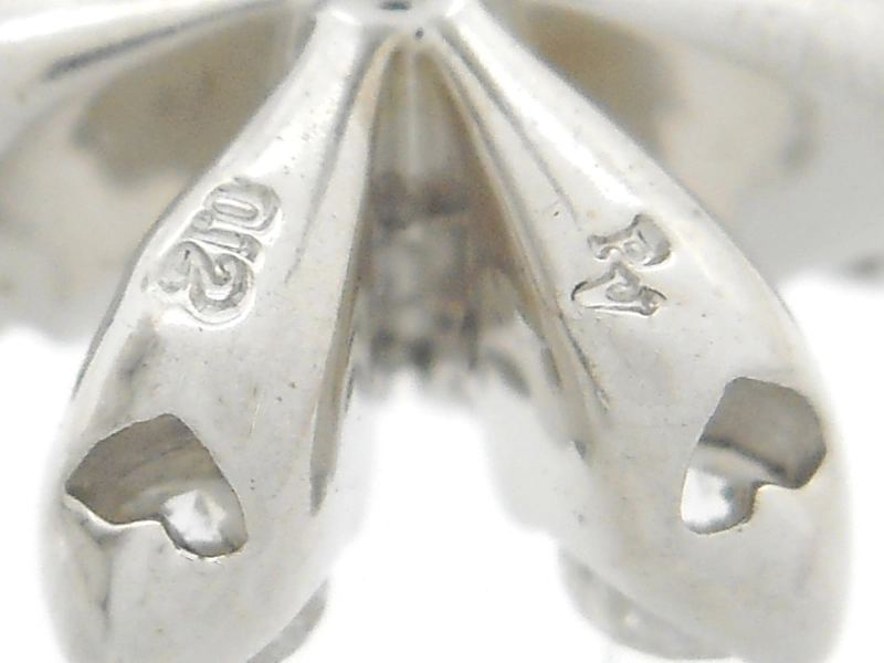 Ponte Vecchio ポンテヴェキオ ダイヤモンド ピアス K18WG ホワイトゴールド D0.12ct D0.12ct 2.2g 2143200554503 【200】