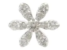 Ponte Vecchio　ポンテヴェキオ　ダイヤモンド　ピアス　K18WG　ホワイトゴールド　D0.12ct　D0.12ct　2.2g　2143200554503　【200】