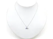 JEWELRY　貴金属･宝石　タンザナイト　ダイヤモンド　ネックレス　K14WG　ホワイトゴールド　1.7g　2141300384006　【200】
