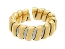 BVLGARI ブルガリ トゥボガスリング　YG　イエローゴールド　ステンレス　11.4g　2147100546262　【200】