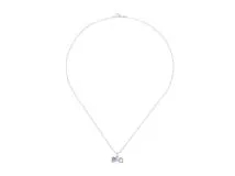 JEWELRY　貴金属･宝石　タンザナイト　ダイヤモンド　ネックレス　K14WG　ホワイトゴールド　1.7g　2141300384006　【200】
