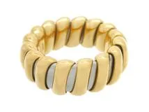 BVLGARI ブルガリ トゥボガスリング　YG　イエローゴールド　ステンレス　11.4g　2147100546262　【200】