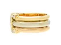 Cartier カルティエ 2Cリング トリニティ 3カラー ダイヤモンド
