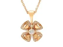 BVLGARI　ブルガリ　フィオレヴァーネックレス　PG　ピンクゴールド　ダイヤモンド　7.1g　356223　2147100522648　【200】