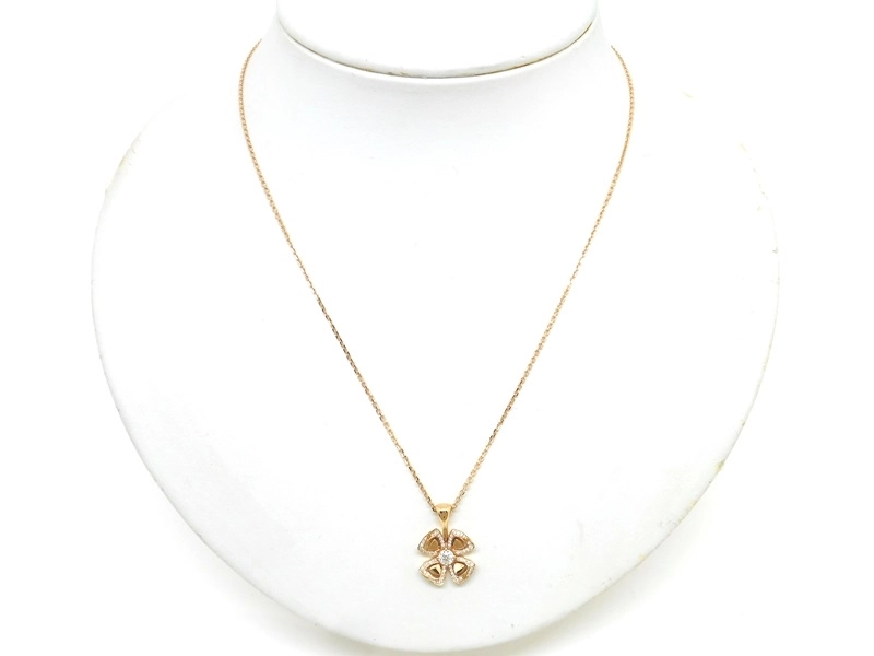 BVLGARI　ブルガリ　フィオレヴァーネックレス　PG　ピンクゴールド　ダイヤモンド　7.1g　356223　2147100522648　【200】