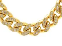 JEWELRY　貴金属・宝石　ダイヤモンド　ネックレス　喜平デザイン　K18　ゴールド　D3.35ct　91.9g　2147400263401　【200】