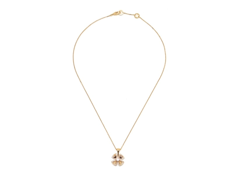 BVLGARI　ブルガリ　フィオレヴァーネックレス　PG　ピンクゴールド　ダイヤモンド　7.1g　356223　2147100522648　【200】