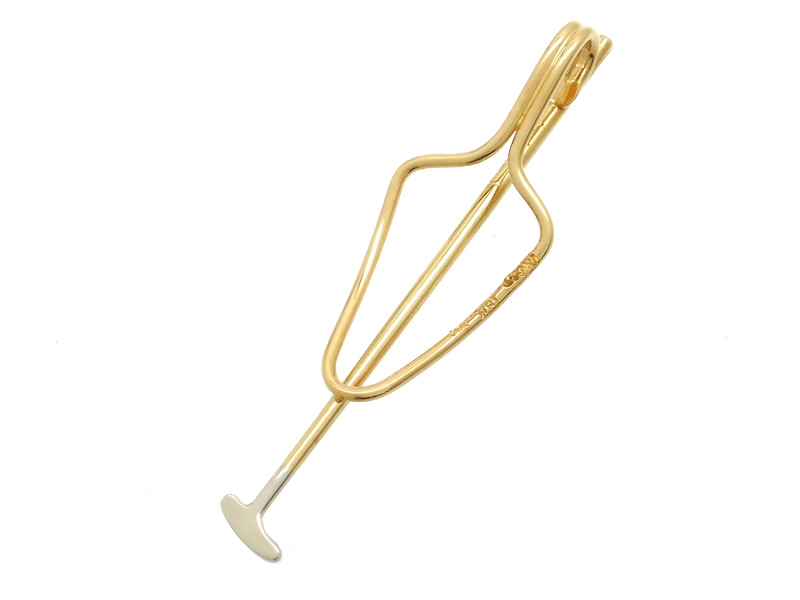 TIFFANY&CO ティファニー パターマネークリップ YG WG イエローゴールド ホワイトゴールド ゴルフ 5.4g 2147100524635 【200】