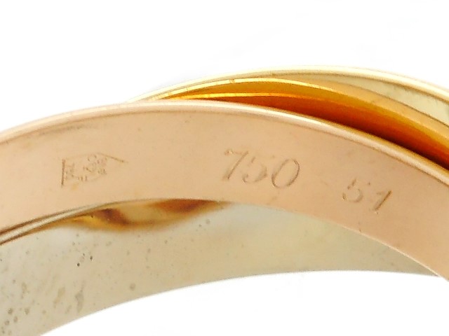 Cartier カルティエ 貴金属・宝石 リング 指輪 トリニティ リング 3連
