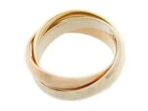 Cartier　カルティエ　トリニティリング　指輪　3カラー　3連　6.3g　48号　（2147300353660）【200】
