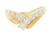 JEWELRY　貴金属・宝石　ダイヤリング　指輪　K18　ゴールド　ダイヤモンド0.50ct　4.1g　約14.5号　（2141300351763）【200】