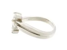 JEWELRY　貴金属・宝石　ダイヤリング　指輪　PT900　プラチナ　ダイヤモンド0.53ct/0.03ct　7.0g　7.5号　（2141300326174）【200】