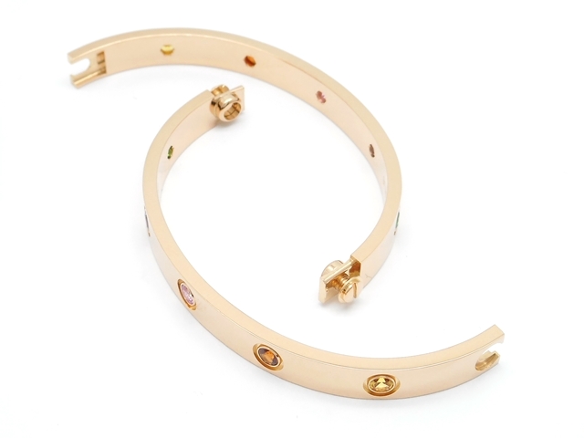 Cartier　カルティエ　貴金属・宝石　ラブブレス　ブレスレット　バングル　ラブBL　マルチカラー　PG　ピンクゴールド　30.3g　17号　新型　 B6036500　【200】