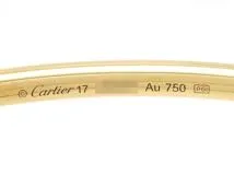 Cartier　カルティエ　ジュストアンクル　ブレスレット　YG　イエローゴールド　9.4g　17号　2143000659453　【200】