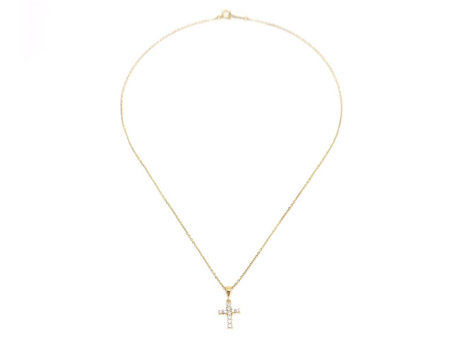 MIKIMOTO ミキモト クロスネックレス ダイヤモンド0.25ct K18