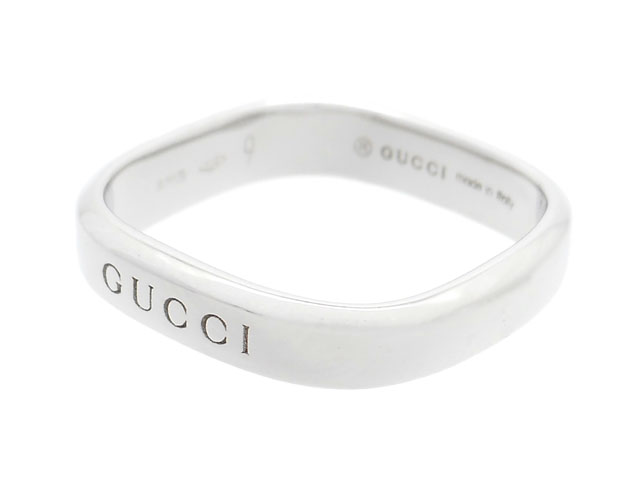 GUCCI　グッチ　貴金属・宝石　スクエアリング　WG　ホワイトゴールド　9号　4.1g　2143000540102　【200】