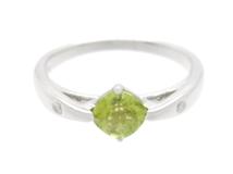 TASAKI　タサキ　リング　指輪　K18WG　ホワイトゴールド　ペリドット　ダイヤモンド0.01ct　3.0g　約11.5号　（2147200432847）【200】