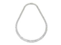 JEWELRY　貴金属・宝石　ダイヤモンド　ネックレス　PT850　プラチナ　D30.00ct　60.2g　鑑別書　2147100584738　【200】