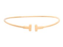 TIFFANY&CO　ティファニー　Tナローワイヤーブレスレット　PG　ピンクゴールド　5.2g　参考価格￥352,000（2120000310720）【200】