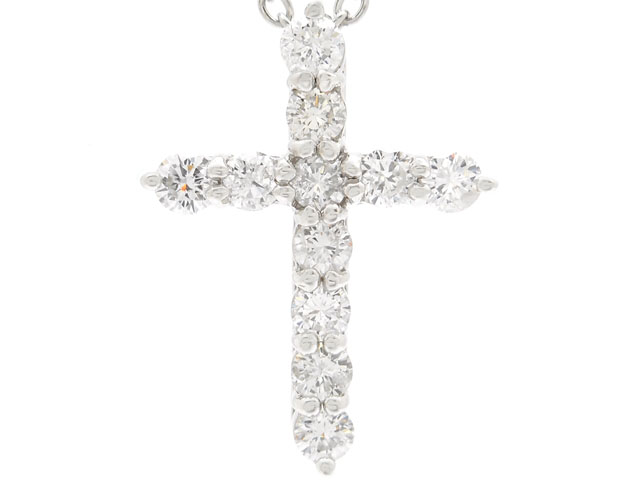 JEWELRY 貴金属・宝石 ダイヤネックレス クロスネックレス PT