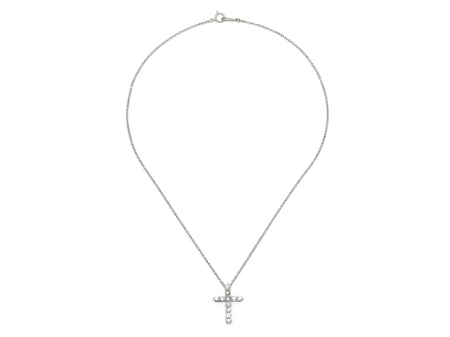 JEWELRY 貴金属・宝石 ダイヤネックレス クロスネックレス PT