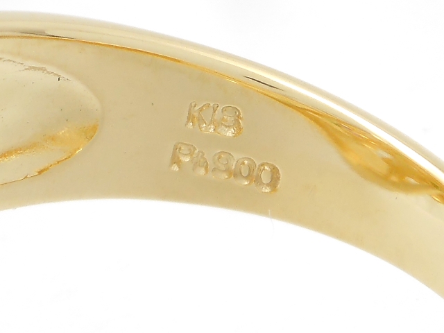 JEWELRY 貴金属・宝石 マルチリング K18 ゴールド PT900 プラチナ 0.30 ...