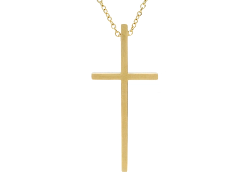 TIFFANY&CO ティファニー クロスネックレス YG イエローゴールド
