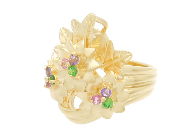 JEWELRY 貴金属・宝石 マルチリング K18 ゴールド PT900 プラチナ 0.30 ...