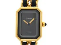 CHANEL　シャネル　プルミエールLサイズ　H0001　GP/革　女性用クオーツ時計【473】